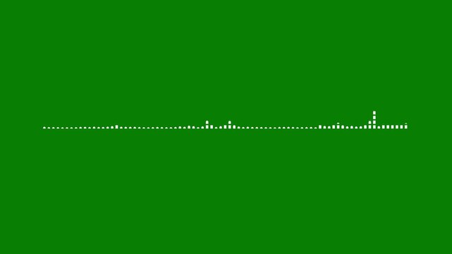 Abstract sound frequency waveform animation on black background, minimalist music visualizer loop for podcasts, voice over, streaming, and digital motion graphics
