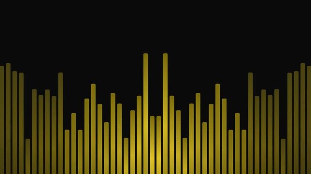Golden yellow vertical bars rhythmic equalizer