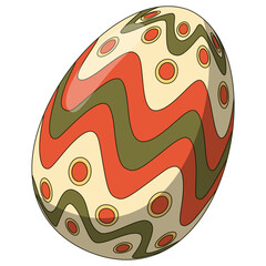 Colorful Decorative Patterned Easter Egg Decoration Holiday Celebration Element
