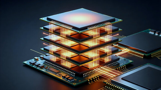 HBM memory stack architecture diagram for GPU hardware
