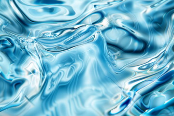 Abstract crystal clear liquid surface with dynamic ripples and organic water waves