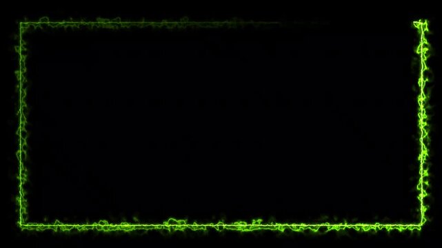Neon green energy frame motion graphics