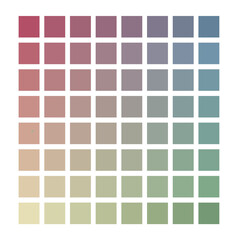 Systematic Grayish Color Swatch Set. Vector Illustration Isolated On A White Background.
