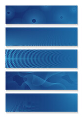 Abstract Background Set With Gradation Line Patterns Isolated On A White Background. Vector Illustration.