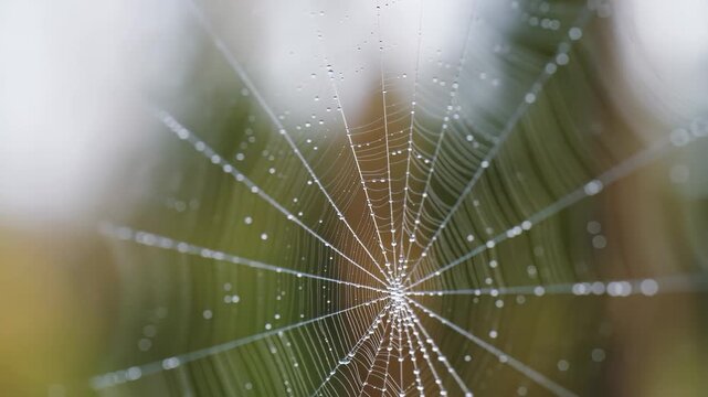 Spider Web Macro Droplets Nature Pattern Dew