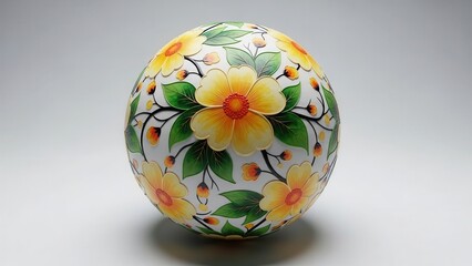 Decorative easter egg with floral design