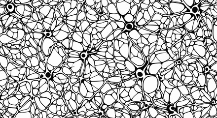 Obraz premium Abstract Neural Network Pattern of interconnected neurons and synapses for brain and AI concepts