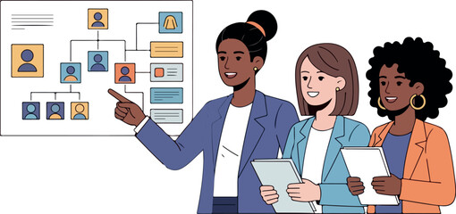 Business Team Discussion isolated on transparent background