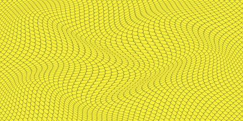 simple olive fish scale wave pattern for banner poster background. © kowsar