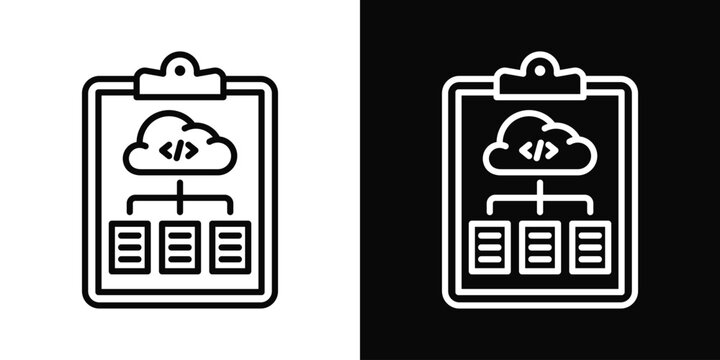 Parallel Jobs Icon White And Black Background Style