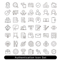 認証・承認・確認のアイコンセット : チェックマーク