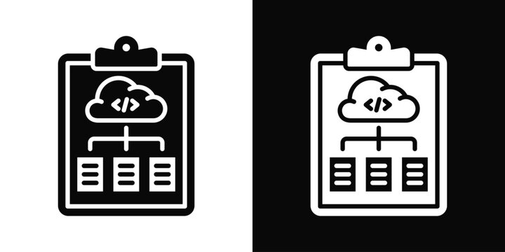 Parallel Jobs Icon White And Black Background Style