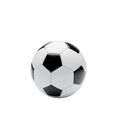 Naklejka premium Classic black and white soccer ball isolated on transparent background