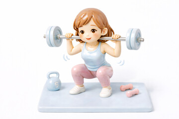 トレーニングをする女性・健康とフィットネスのイメージ