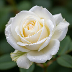 White rose closeup