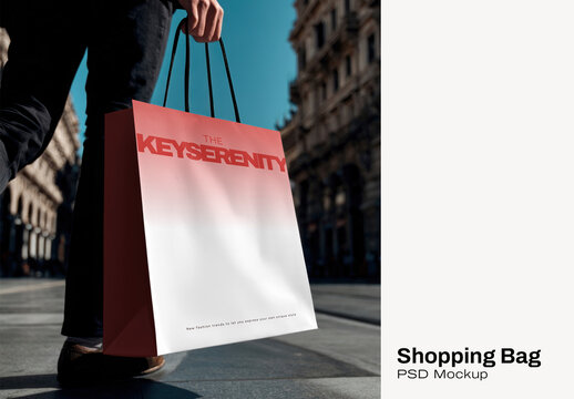Urban Shopping Bag Mockup Design PSD