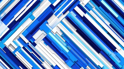 Abstract Blue and White Rectangular Patterned Background with Diagonal Arrangement and Textured Surface Ideal for Modern Designs and Backdrops