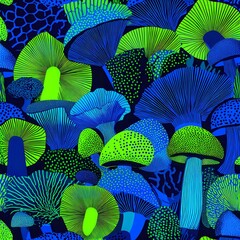 seamless pattern with mushroom