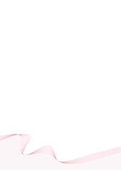 曲線のシンプルなデザインフレーム、波、背景、縦向き