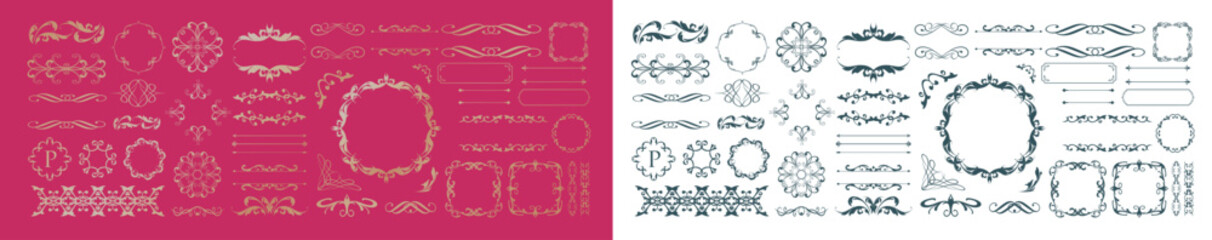 バレンタインデーのゴージャスなフレームデザイン