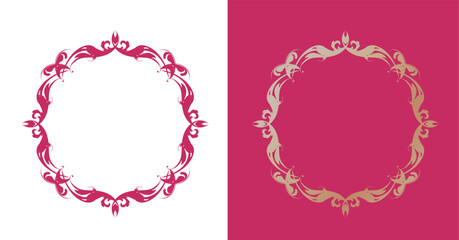 バレンタインデーのゴージャスなフレームデザイン