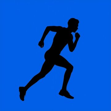Silhueta de um homem correndo 