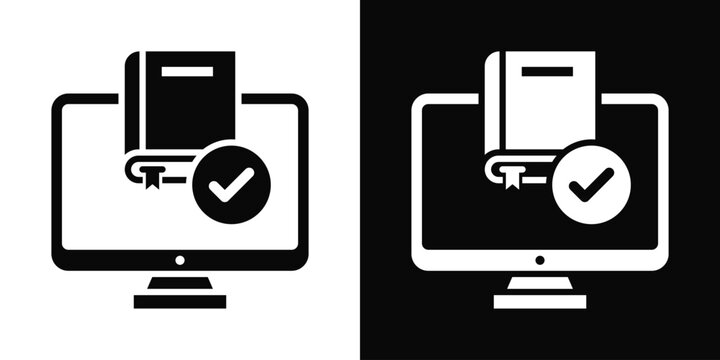 Acceptable Use Icon White And Black Background Style