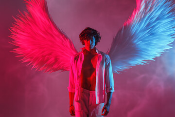 Obraz premium Neon Angel Desire