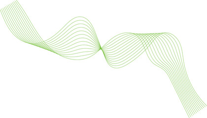 Fototapeta premium Abstract green and blue vector background featuring wavy lines and a digital motion curve design for business technology wallpaper
