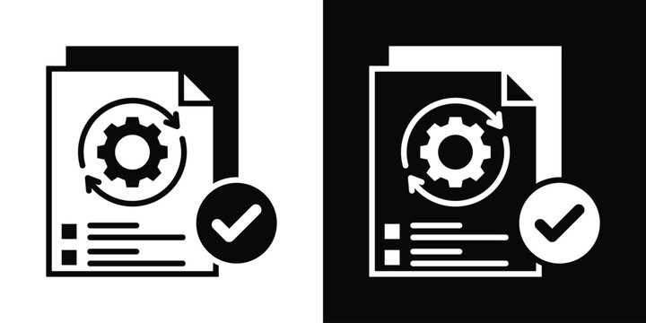 Change Approval Icon White And Black Background Style