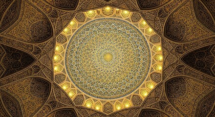 Intricate Ceiling Design - A Detailed Architectural Marvel.