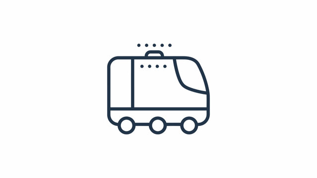 Autonomous Future Mobility Vehicle Icon Representing Smart Transportation and Efficient Delivery