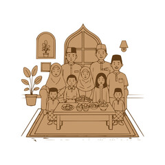 Make a Professional Family Celebrating Eid al-Fitr