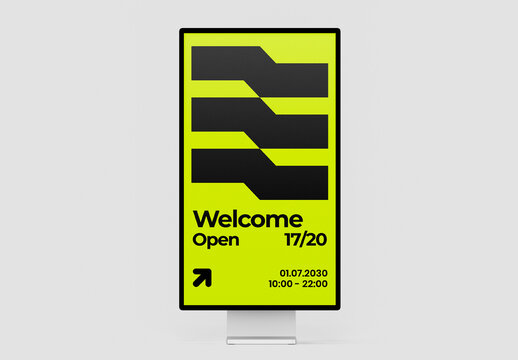 Bold Modern Event Poster Mockup PSD