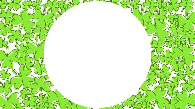 Saint Patrick's Day background illustration with shamrock, copy space