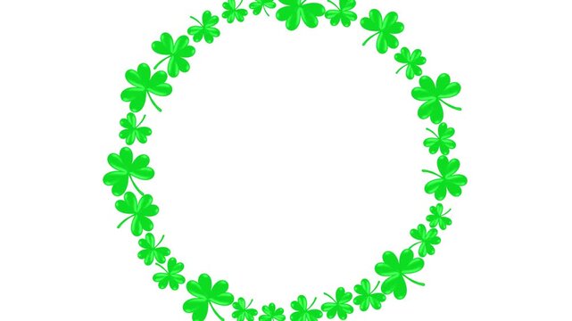 Saint Patrick's Day background illustration with shamrock, copy space