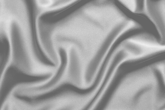 Transparent fabric texture overlay with soft draped material and shimmering folds transparent