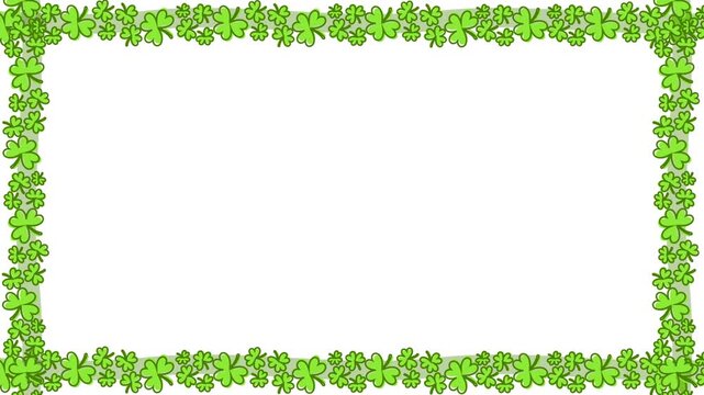 Saint Patrick's Day background illustration with shamrock, copy space