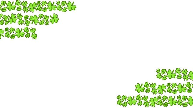 Saint Patrick's Day background illustration with shamrock, copy space