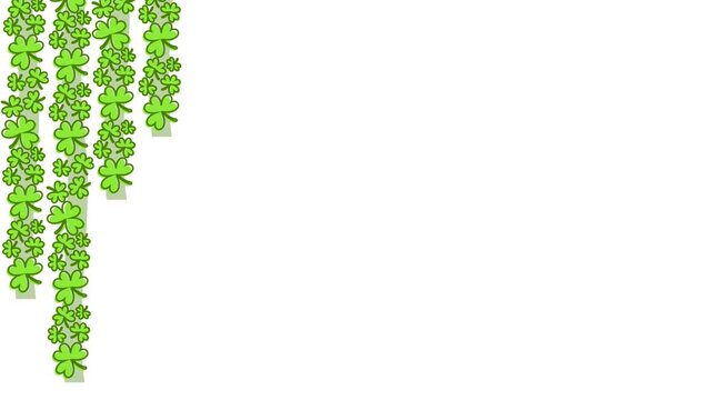Saint Patrick's Day background illustration with shamrock, copy space