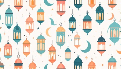 Seamless vector pattern with birds and cutlery icons for decoration and design