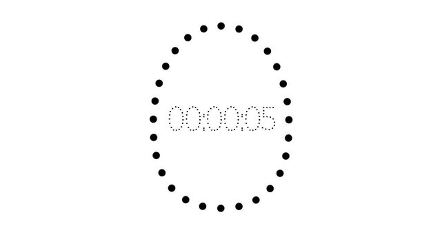 Circular Dotted Countdown Clock ester countdown 10 seconds 