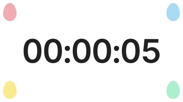 Minimal Digital Stopwatch Timer on White Background