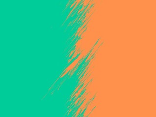 Obraz premium Energetic brush art with teal and orange hues