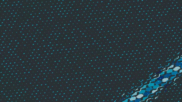 Abstract Geometric Shapes Shifting Overlapping in Blue Tones
