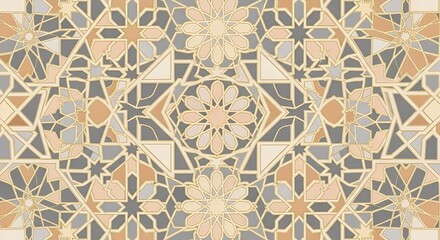 Intricate Geometric Islamic Pattern Background