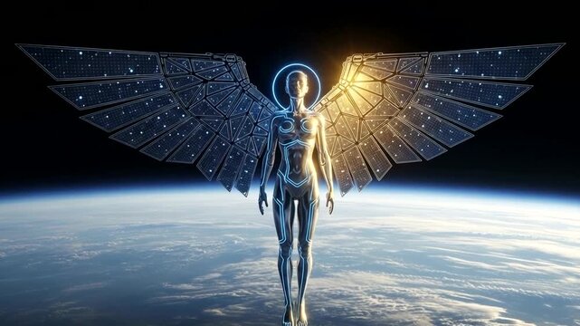 3d render of an abstract blue background with clouds