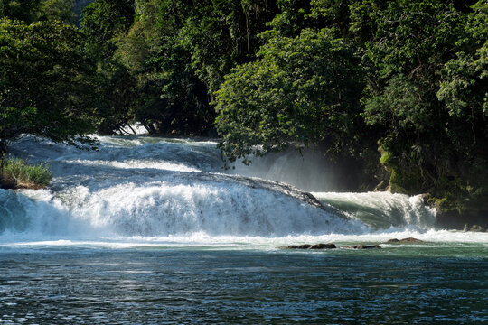 Explore Cascada de Micos in Huasteca Potosina, San Luis Potosi, Mexico with its beautiful waterfalls and tropical vegetation