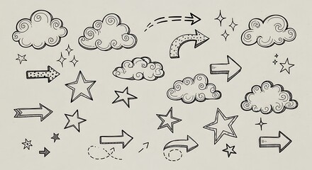 Fototapeta premium Hand drawn design elements