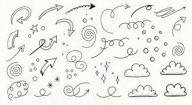 Hand drawn doodle elements